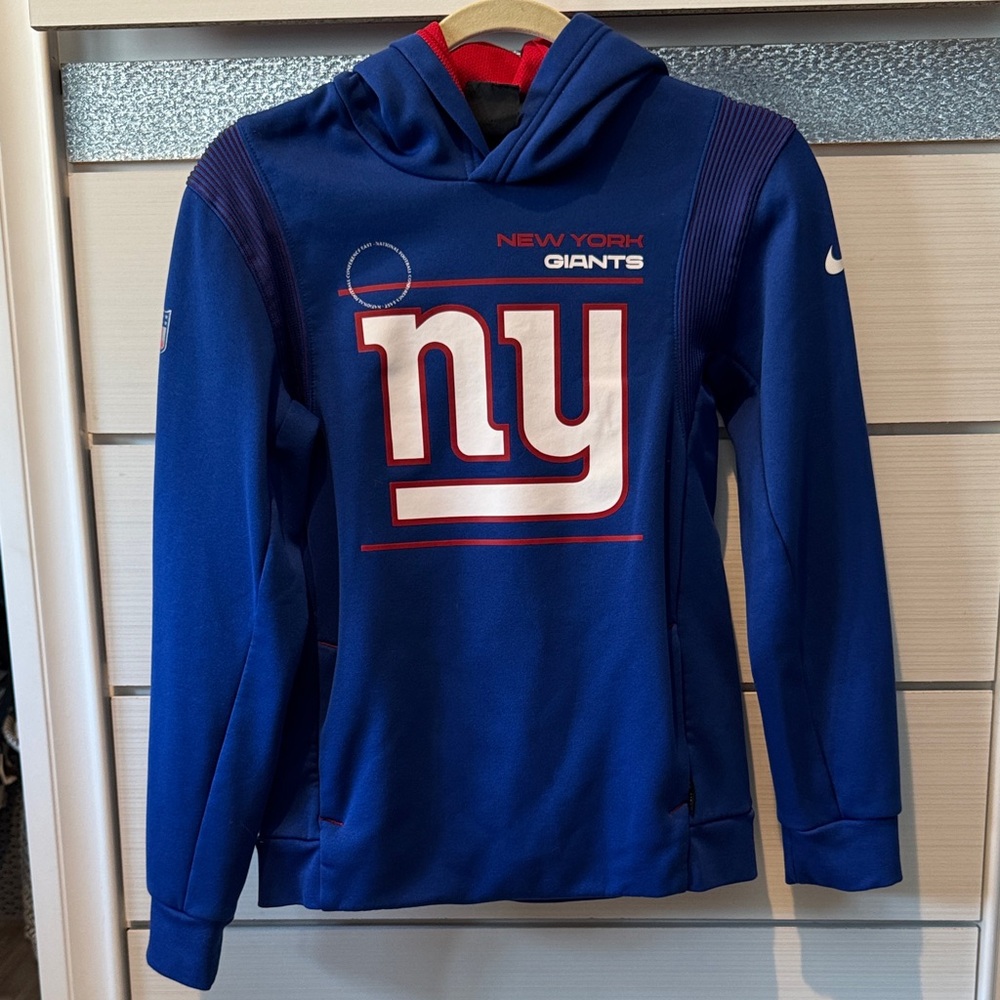 Nike Blue New York Giants Pullover Hoodie